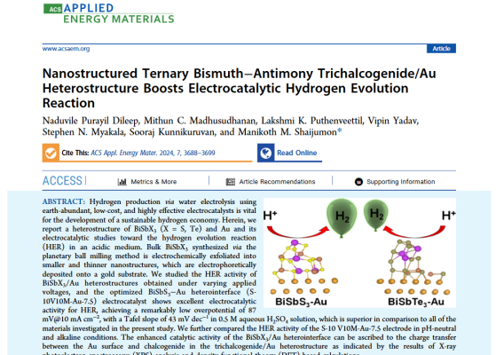 Nanostructured Ternary Bismuth−Antimony Trichalcogenide/AuHeterostructure Boosts Electrocatalytic Hydrogen EvolutionReaction