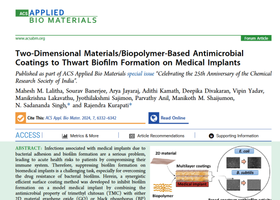 Two-Dimensional Materials/Biopolymer-Based Antimicrobial Coatings to Thwart Biofilm Formation on Medical Implants