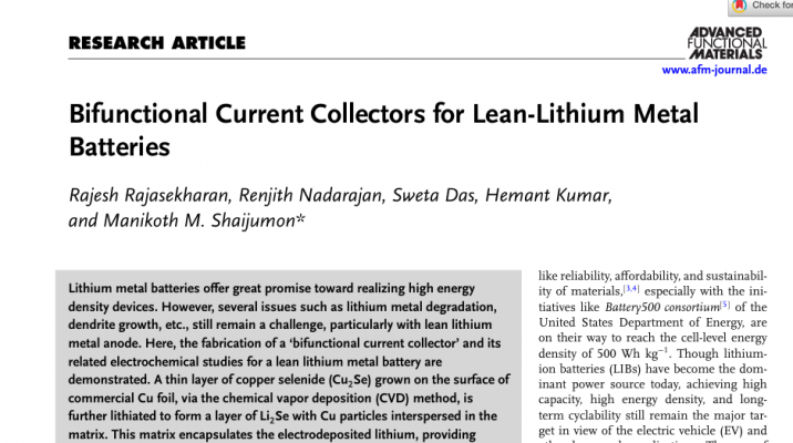 Bifunctional Current Collectors for Lean-Lithium Metal  Batteries